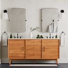 Mid-Century Double Bathroom Vanity (63"&ndash;72")