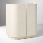 Solstice Painted Raffia Cabinet (28")