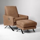 Crawford Leather Recliner &amp; Ottoman Set