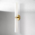 Weston Fluted Glass Double Long Indoor/Outdoor Sconce (29")