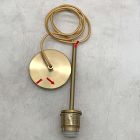 Open Box: Sculptural Glass Pendant Hardwired Canopy Base - Antique Brass