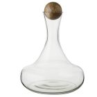 Glass Decanter with Wood Stopper