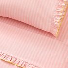 Pink Chicken Ruffle Stripe Cotton Sheet Set