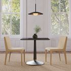 Raymond Restaurant Dining Table - Porcelain w/ Protective Metal Bumper - Rectangle