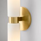 Weston Fluted Glass Double Long Indoor/Outdoor Sconce (29")