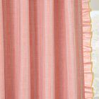 Pink Chicken Ruffle Stripe Blackout Curtain