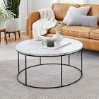 Streamline Round Marble Coffee Table (34")