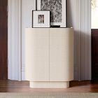 Solstice Painted Raffia Cabinet (28")