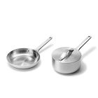 Caraway Stainless Steel Mini Fry Pan &amp; Mini Sauce Pan Duo