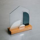 SZKLO Glass Modern Stained Glass Nativity Set