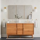 Mid-Century Double Bathroom Vanity (63"&ndash;72")